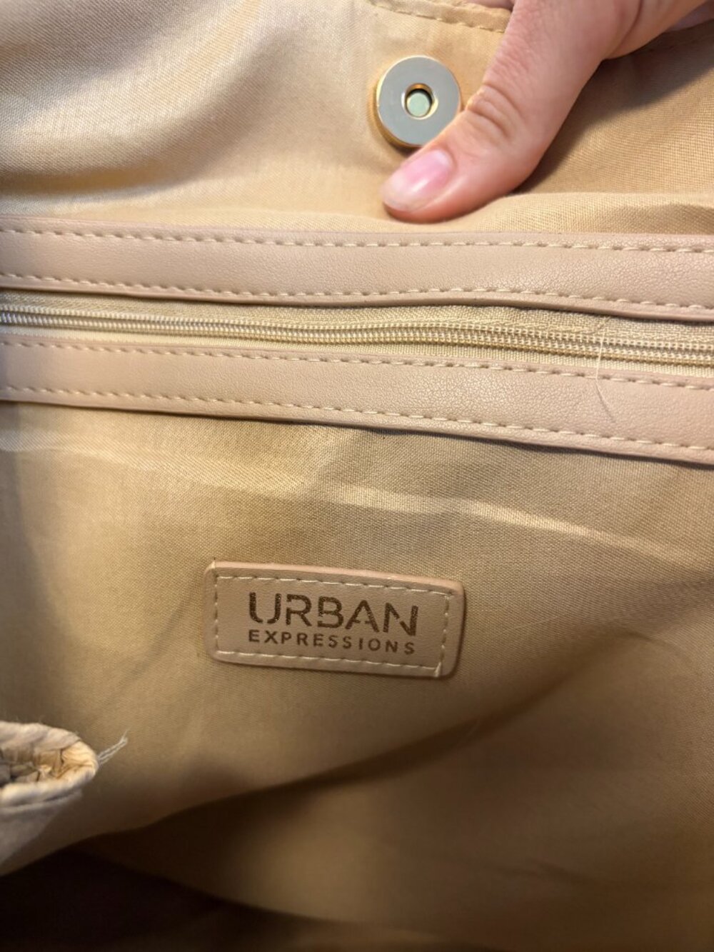 Urban Expressions Apres Beach Wicker Style Beach Bag - Picture 5 of 7